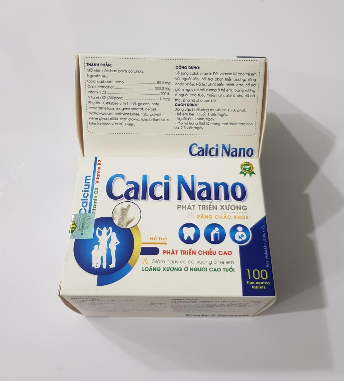 Viên Calci nano: hỗ trợ phát triển chiều cao,giảm nguy cơ còi xương ở trẻ em và loãng xương ở người cao tuổi.