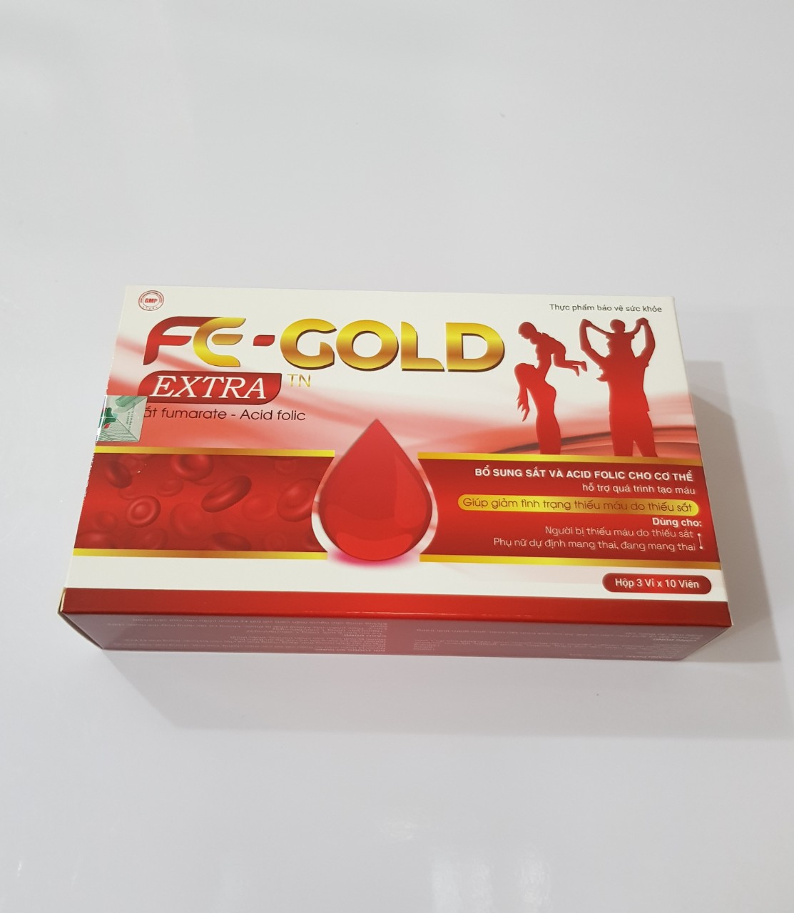 Viên Fe - Gold Extra: Bổ sung sắt và acid folic cho cơ thể,giúp giảm tình trạng thiếu máu
