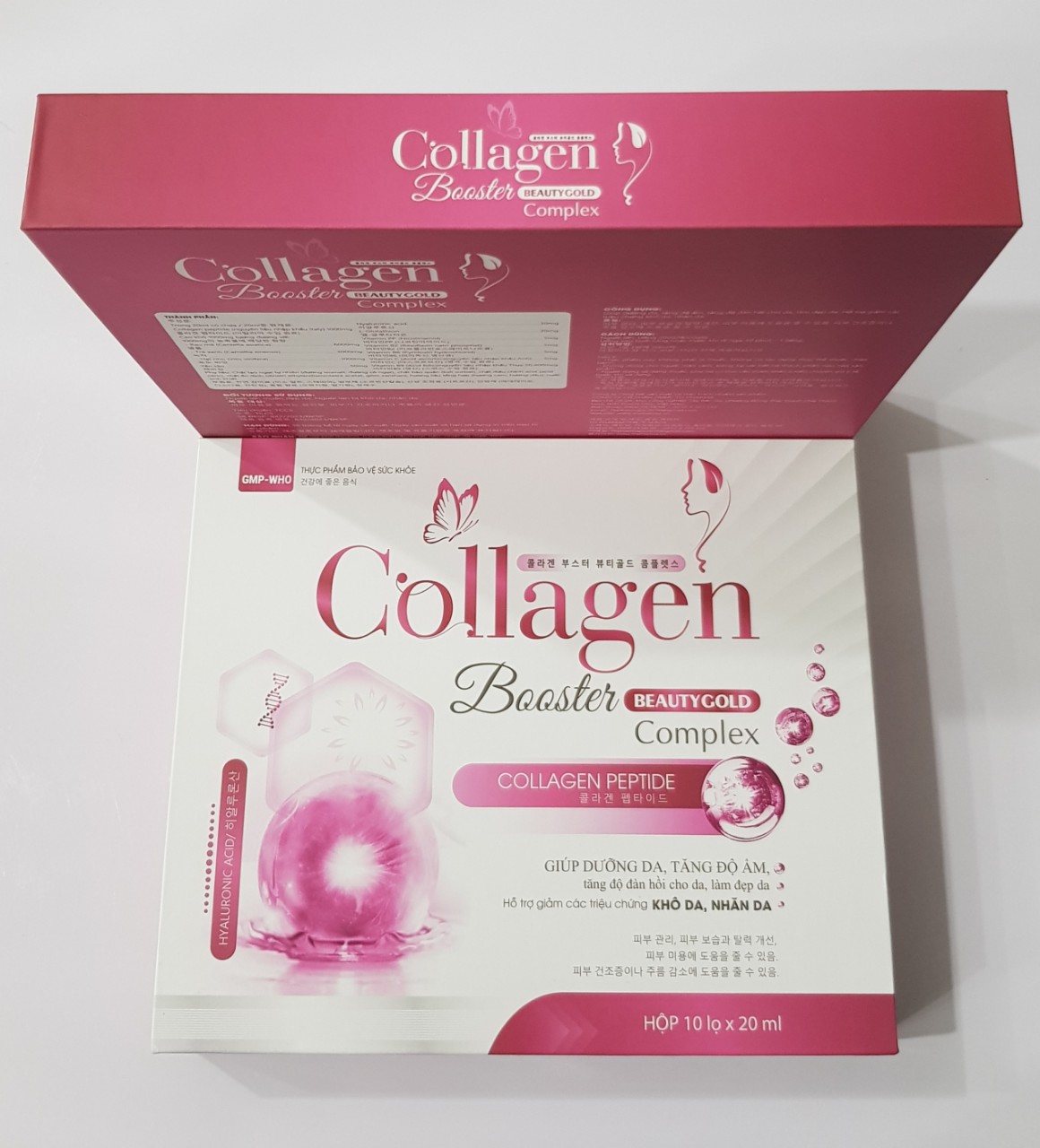 Dung dịch uống Collagen : Giúp dưỡng da, làm đẹp da, tăng độ ẩm, độ đàn hồi cho da.