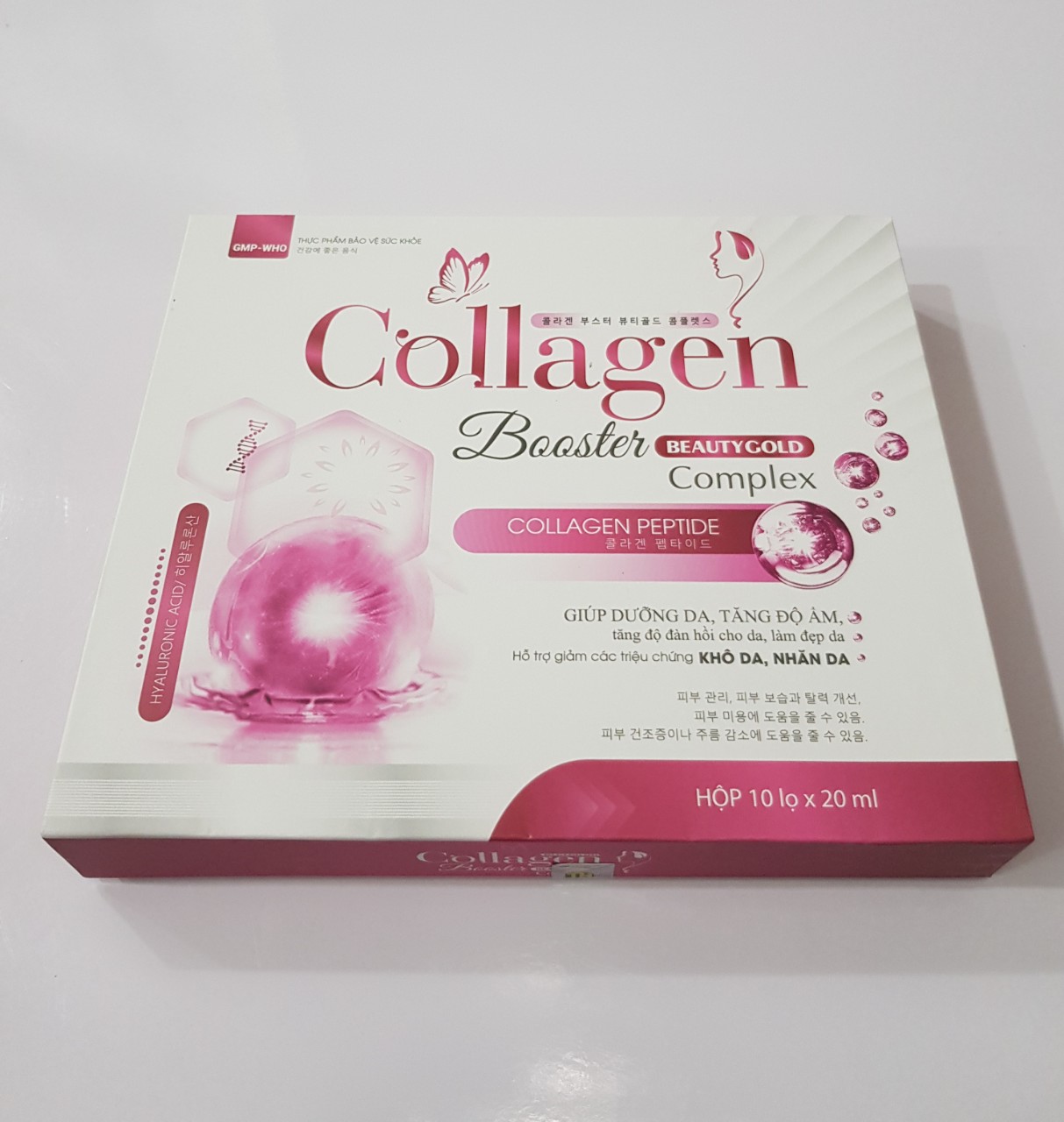 Dung dịch uống Collagen : Giúp dưỡng da, làm đẹp da, tăng độ ẩm, độ đàn hồi cho da.