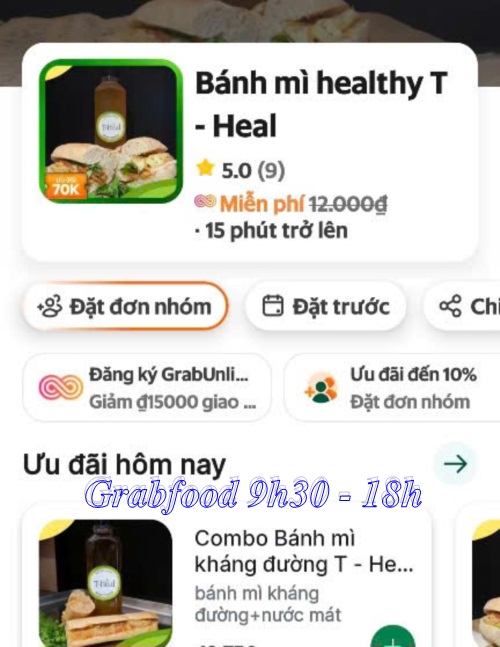 Bánh mì kháng đường T-Heal ( cấp đông )