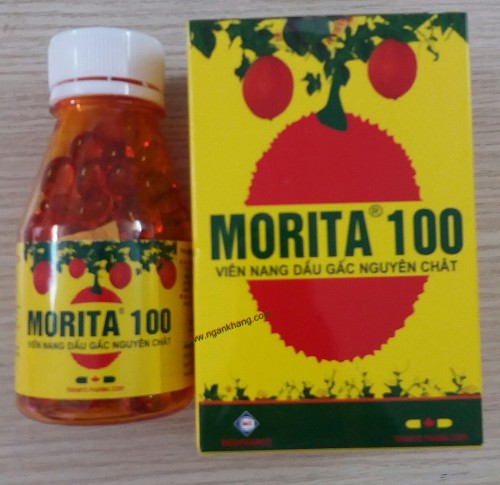 Viên dầu gấc Morita 100: Hỗ trợ giảm lão hóa mắt, chống oxy hóa mắt, khô mắt, thực phẩm bảo vệ sức khỏe.